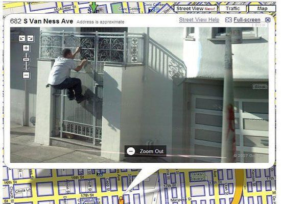 Google Street View - ¿Parkour o robo habitación?