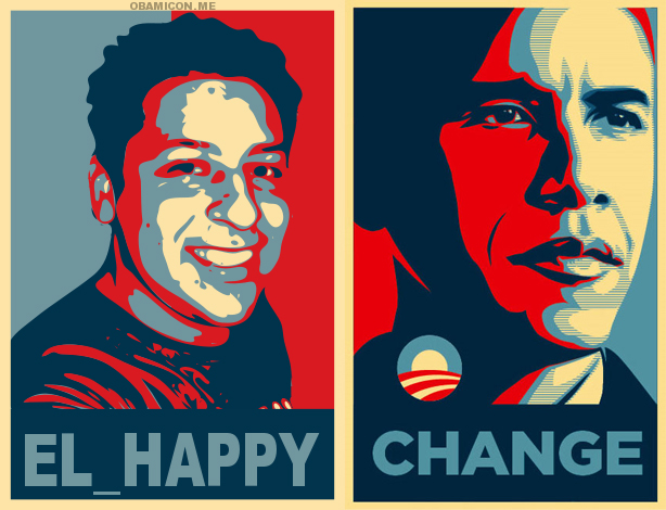 El_Happy comparación con Obama