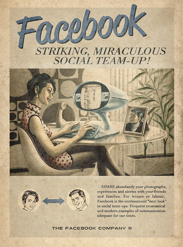 Publicidad de Facebook en los años 40