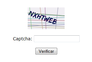Formulario de verificación de Captcha