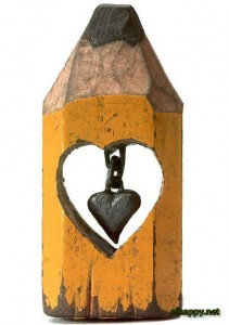 Escultura en lápiz - Corazón
