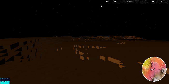 Simulando la noche en Marte al estilo Minecraft