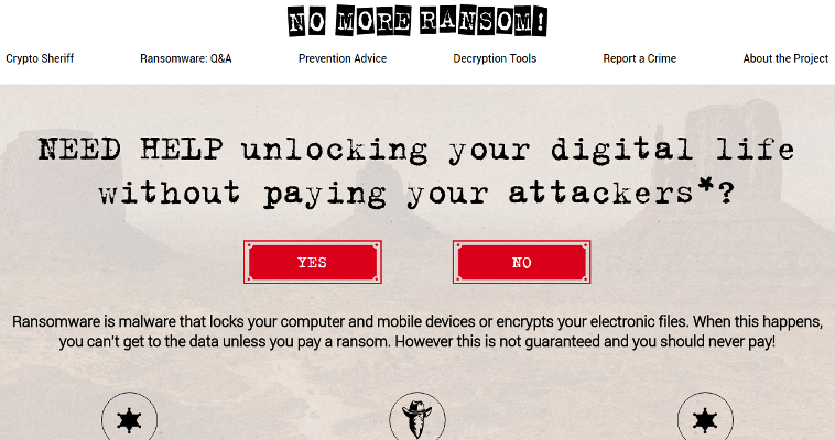 No More Ransomware!, poder evitar y salir del ransomware
